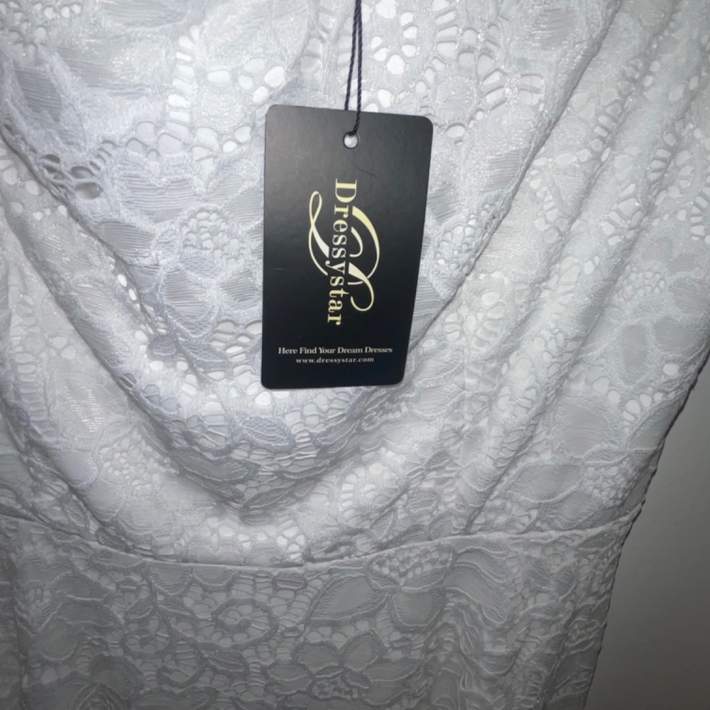 Women's Lace Cocktail Dress Hi-Lo Off Shoulder Swing Formal Party Dress - Picture 8 of 16